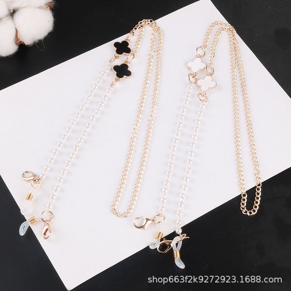 chain glass mask anti rope loss dual-purpose creative clover black metal neck double buckle 72cm
chain glass mask anti rope loss dual-purpose creative clover black metal neck double buckle 72cm