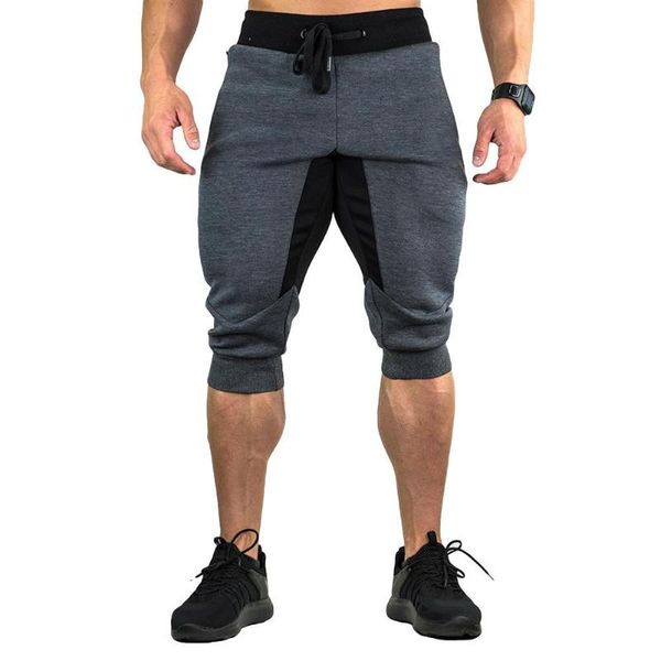 men's shorts men casual color block pockets drawstring capris trousers loose sports, White;black
men's shorts men casual color block pockets drawstring capris trousers loose sports, White;black