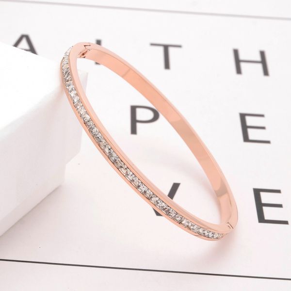 bracelets designer half ring square diamond titanium steel women's thin strip row narrow version simple personality versatile bracelet, Black
bracelets designer half ring square diamond titanium steel women's thin strip row narrow version simple personality versatile bracelet, Black