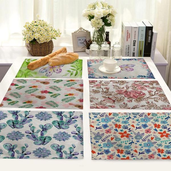 floral printed non-slip insulation placemat for table dinner mats cotton linen pads home decor 42*32cm dd214
floral printed non-slip insulation placemat for table dinner mats cotton linen pads home decor 42*32cm dd214