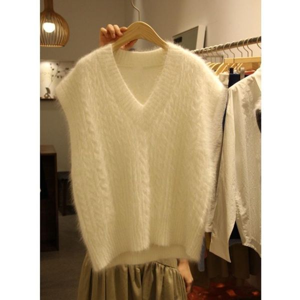 women's vests women sweater spring autumn vest sleeveless v-neck knitted mink fleece pullover short female jumper pull femme x79, Black;white
women's vests women sweater spring autumn vest sleeveless v-neck knitted mink fleece pullover short female jumper pull femme x79, Black;white