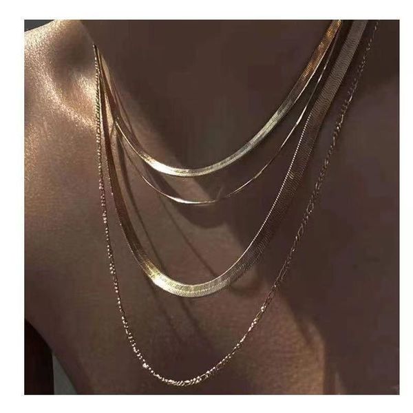 chains retro punk snake chain necklace ladies 4 layers multilayer gold fashion jewelry gift wholesale 2021, Silver
chains retro punk snake chain necklace ladies 4 layers multilayer gold fashion jewelry gift wholesale 2021, Silver