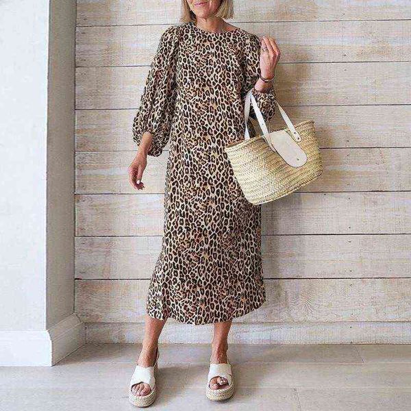 spring autumn dress 2021 vonda women vintage 3/4 sleeve leopard print party long dresses beach holiday vestidos robe femme y1204, Black;gray
spring autumn dress 2021 vonda women vintage 3/4 sleeve leopard print party long dresses beach holiday vestidos robe femme y1204, Black;gray
