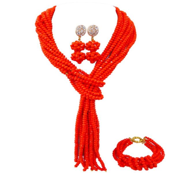 earrings & necklace fashion opaque red african beads jewelry set crystal beaded nigerian wedding bridal party sets 10wjk02, Silver
earrings & necklace fashion opaque red african beads jewelry set crystal beaded nigerian wedding bridal party sets 10wjk02, Silver