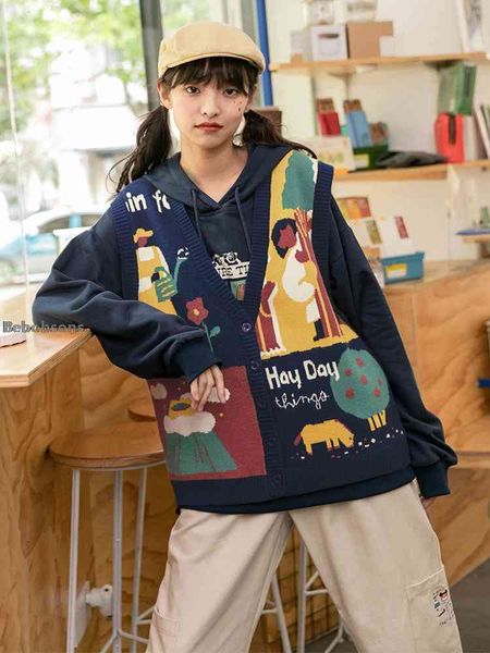 sweater shirt with cleavage on v ladies soft autumn japanese winter harajuku style preppy female single-breasted waistcoat, White;black
sweater shirt with cleavage on v ladies soft autumn japanese winter harajuku style preppy female single-breasted waistcoat, White;black
