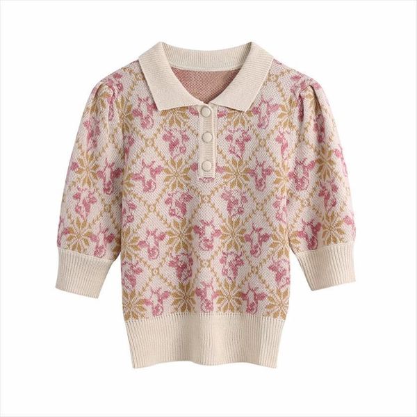 evfer women casual turn down sweaters collar half sleeve knitted za pullover chic lady spring fashion print polo, White;black
evfer women casual turn down sweaters collar half sleeve knitted za pullover chic lady spring fashion print polo, White;black