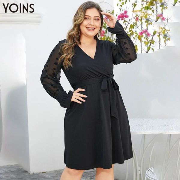vintage women dress belt mesh v-neck long sleeves wrapped plus size 2021 elegant female midi dresses autumn vestidos1, Black;gray
vintage women dress belt mesh v-neck long sleeves wrapped plus size 2021 elegant female midi dresses autumn vestidos1, Black;gray
