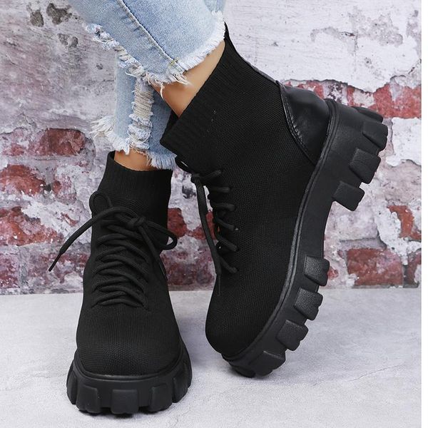 boots autumn winter keep warm socks women thick-soled casual large size net red knitted short 35~43, Black
boots autumn winter keep warm socks women thick-soled casual large size net red knitted short 35~43, Black