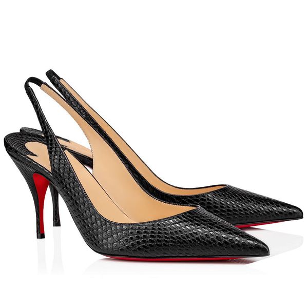 women shoes luxury designer brand slingback pumps sophisticated minimalist high heel pointed toes leather red bottom clare sling 80mm, Black
women shoes luxury designer brand slingback pumps sophisticated minimalist high heel pointed toes leather red bottom clare sling 80mm, Black