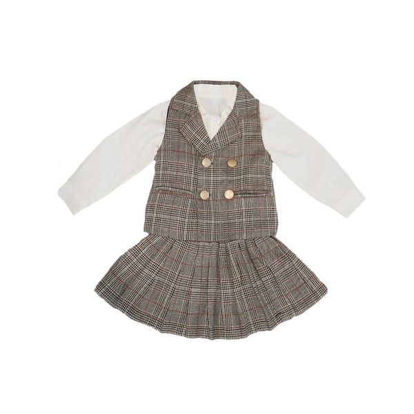 2022 girls spring and autumn clothing set for toddler girl long sleeve sportswear shirt + vest + skirt 3 baby outfits, White
2022 girls spring and autumn clothing set for toddler girl long sleeve sportswear shirt + vest + skirt 3 baby outfits, White