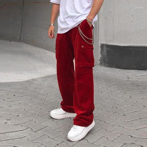 men's pants 2021 spring solid mid waist loose trend youth casual bottom, Black
men's pants 2021 spring solid mid waist loose trend youth casual bottom, Black