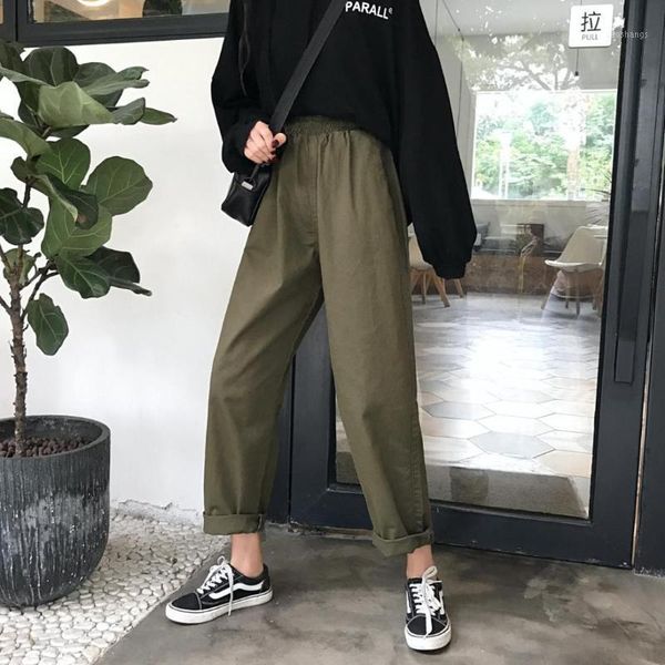black/green women loose adjustable waist haroun pants high female students preppy style jeans ankle-length denim trousers1, Blue
black/green women loose adjustable waist haroun pants high female students preppy style jeans ankle-length denim trousers1, Blue