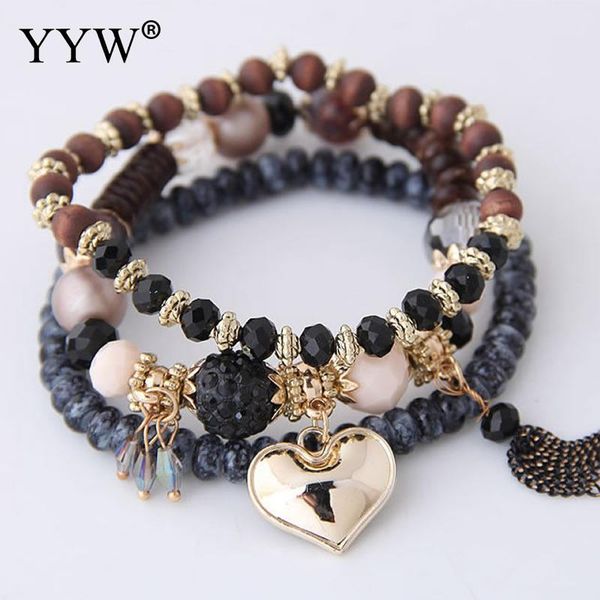 charm bracelets 3pcs/set natural stone beads for women heart tassel jewelry pulseras mujer & bangles set vintage, Golden;silver
charm bracelets 3pcs/set natural stone beads for women heart tassel jewelry pulseras mujer & bangles set vintage, Golden;silver