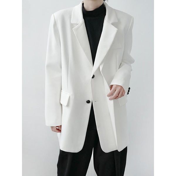 men's suits & blazers mens casual blazer jacket autumn fake two-piece laminated asymmetric design small coat trendy korean style niche, White;black
men's suits & blazers mens casual blazer jacket autumn fake two-piece laminated asymmetric design small coat trendy korean style niche, White;black
