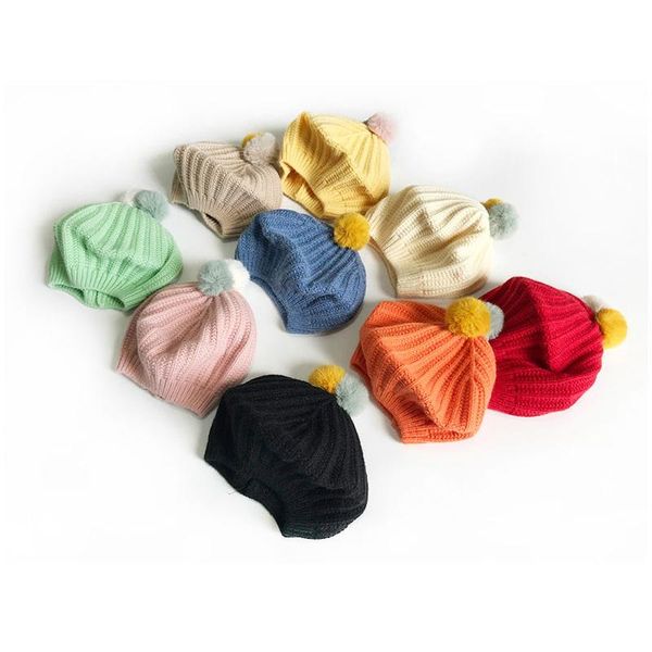 berets children's knitted pom-poms beret for kids boys grils solid candy color cute beanie hat winter autumn fashion cap, Blue;gray
berets children's knitted pom-poms beret for kids boys grils solid candy color cute beanie hat winter autumn fashion cap, Blue;gray