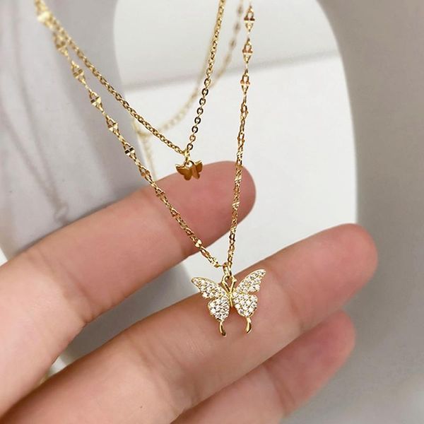 shining butterfly double-layer necklace for women female simple design temperament clavicle chain fashion jewelry stud, Golden;silver
shining butterfly double-layer necklace for women female simple design temperament clavicle chain fashion jewelry stud, Golden;silver
