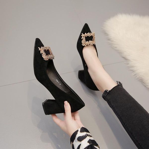 dress shoes high heels women style fashion chunky-heel shallow mouth crystal buckle women's, Black
dress shoes high heels women style fashion chunky-heel shallow mouth crystal buckle women's, Black