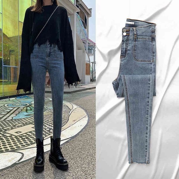 women's jeans high waisted pants slim show tight leggings fashion in spring 2021, Blue
women's jeans high waisted pants slim show tight leggings fashion in spring 2021, Blue