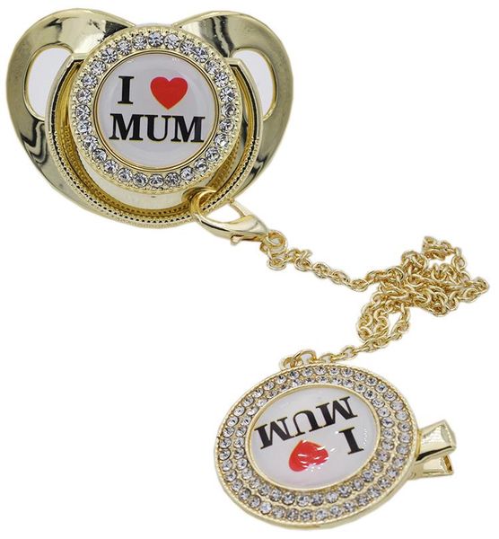 pacifiers# luxury i love mum bling pacifier with chain clips born infant grade silicone dummy nipples for baby shower gift
pacifiers# luxury i love mum bling pacifier with chain clips born infant grade silicone dummy nipples for baby shower gift