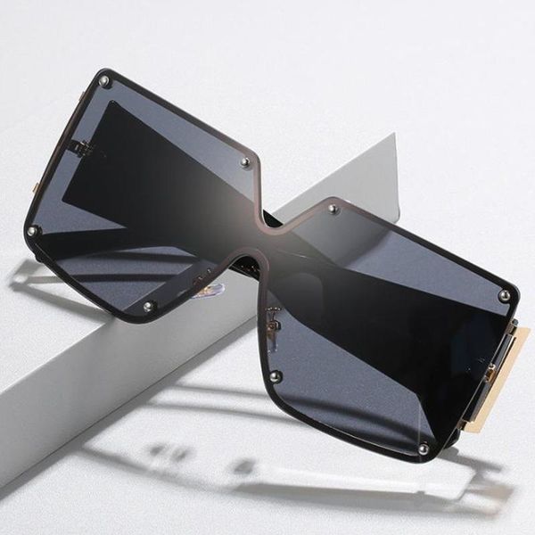 sunglasses oversized rimless square women vintage 2021 rivet shades fashion gradient female eyewear, White;black
sunglasses oversized rimless square women vintage 2021 rivet shades fashion gradient female eyewear, White;black
