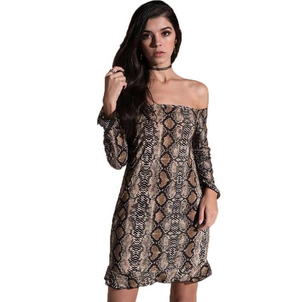 women dress boat neck long sleeve leopard printing mini for summer spring casual dresses, Black;gray
women dress boat neck long sleeve leopard printing mini for summer spring casual dresses, Black;gray