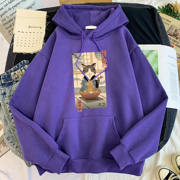 women's hoodies & sweatshirts kitten eating ramen ukiyoe print hoodie fleece oversized hoody for women harajuku aesthetic female sweats, Black
women's hoodies & sweatshirts kitten eating ramen ukiyoe print hoodie fleece oversized hoody for women harajuku aesthetic female sweats, Black