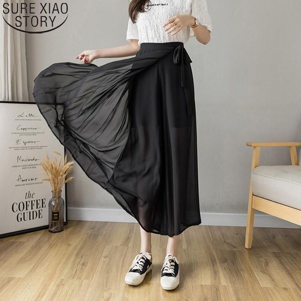 women's pants & capris summer 2021 korean wide-leg pleated chiffon skirt for high waist large elastic casual 15888, Black;white
women's pants & capris summer 2021 korean wide-leg pleated chiffon skirt for high waist large elastic casual 15888, Black;white