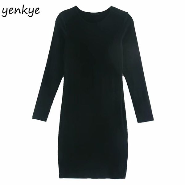 vintage black thread knit sweater dress women o neck long sleeve hem slits autumn female bodycon mini pencil 210514, Black;gray
vintage black thread knit sweater dress women o neck long sleeve hem slits autumn female bodycon mini pencil 210514, Black;gray