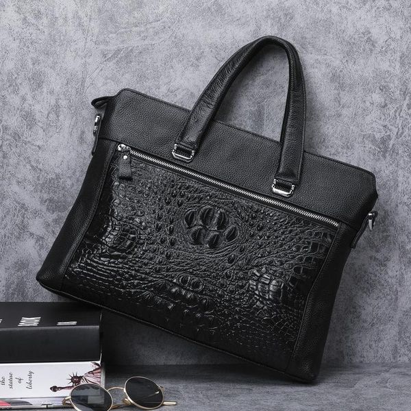 luxury cowhide crocodile pattern briefcase business bags fashion genuine leather men's lapbag handbag male shoulder briefcases
luxury cowhide crocodile pattern briefcase business bags fashion genuine leather men's lapbag handbag male shoulder briefcases