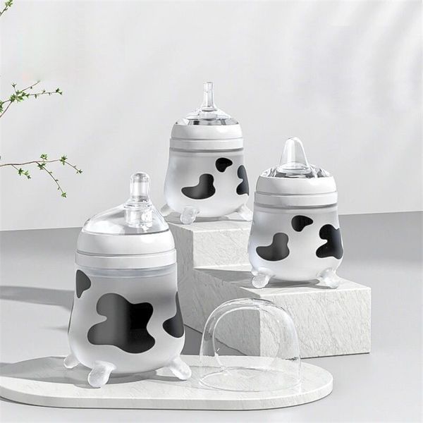 silicone baby feeding bottle cute cow imitating breast milk for born infant anti-colic anti-choking supplies 220209
silicone baby feeding bottle cute cow imitating breast milk for born infant anti-colic anti-choking supplies 220209