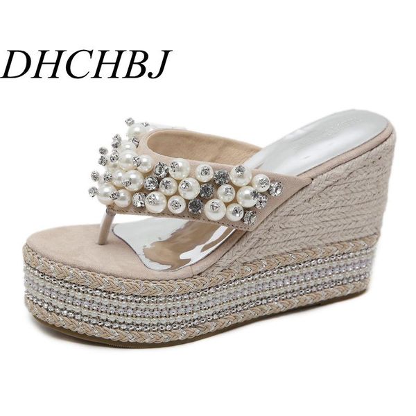 sandals slippers women wear beach wild pearl wedge with thick bottom flip flops high heels, Black
sandals slippers women wear beach wild pearl wedge with thick bottom flip flops high heels, Black