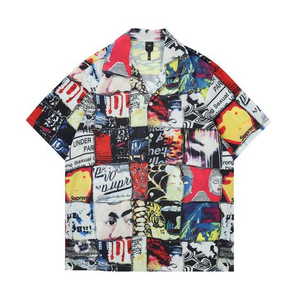 men's casual shirts summer for men hawaiian one button streetwear hip hop printed short-sleeve beach blouses camisa masculina, White;black
men's casual shirts summer for men hawaiian one button streetwear hip hop printed short-sleeve beach blouses camisa masculina, White;black