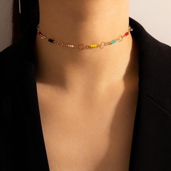 chokers bohemian beads necklace for women romantic geometry colorful adjustable clavicle chain lady wedding jewelry gifts 17031, Golden;silver
chokers bohemian beads necklace for women romantic geometry colorful adjustable clavicle chain lady wedding jewelry gifts 17031, Golden;silver