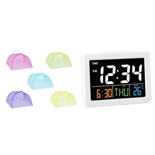 other clocks & accessories 5 pcs food covers mesh, up umbrella tent 1set color large screen lcd electronic desk alarm clock
other clocks & accessories 5 pcs food covers mesh, up umbrella tent 1set color large screen lcd electronic desk alarm clock