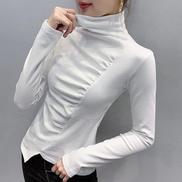 women's t-shirt 2021 winter women shirts long sleeve t and office lady cotton solid color girls casual special design clothes, White
women's t-shirt 2021 winter women shirts long sleeve t and office lady cotton solid color girls casual special design clothes, White