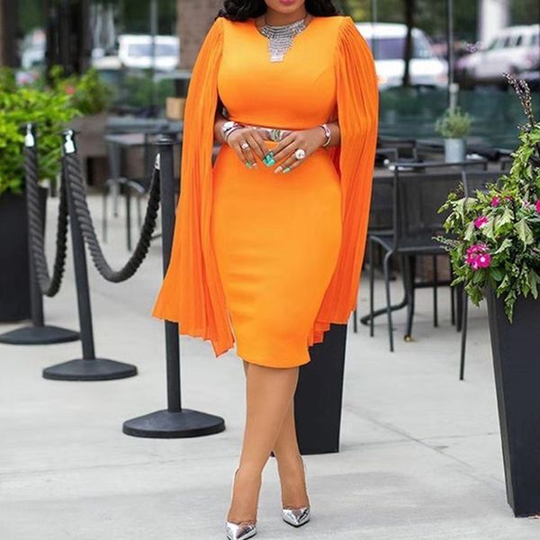 African Style Elegant Women Midi Party Dress Long Cap Sleeve Pleated Bodycon Office Vestidos Female Stretch Summer Autumn Dress
African Style Elegant Women Midi Party Dress Long Cap Sleeve Pleated Bodycon Office Vestidos Female Stretch Summer Autumn Dress