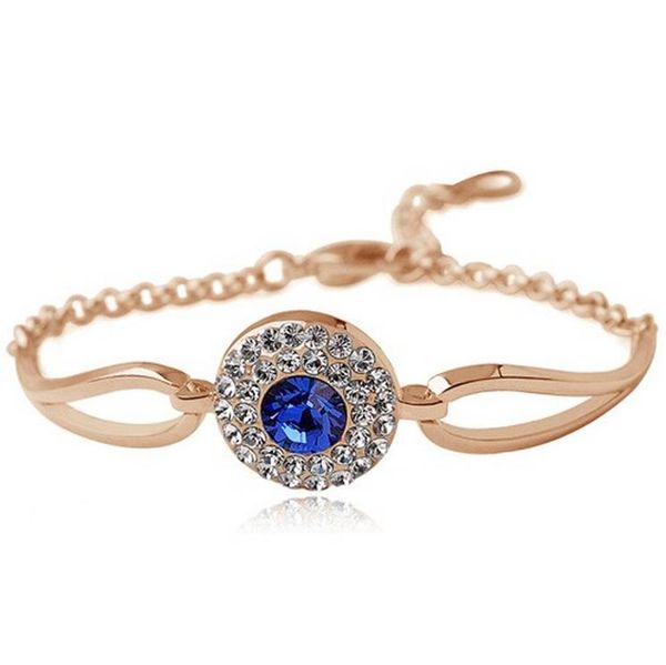 link, chain fashion austrian crystal bracelet gold color plated girls women jewelry 1075, Black
link, chain fashion austrian crystal bracelet gold color plated girls women jewelry 1075, Black