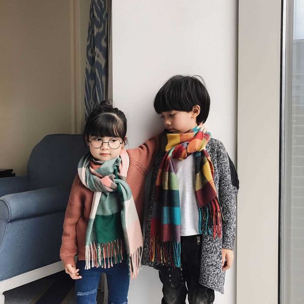 parent child autumn and winter korean children's thickened long lovely lattice scarf imitation cashmere warm shawl, Blue;gray
parent child autumn and winter korean children's thickened long lovely lattice scarf imitation cashmere warm shawl, Blue;gray