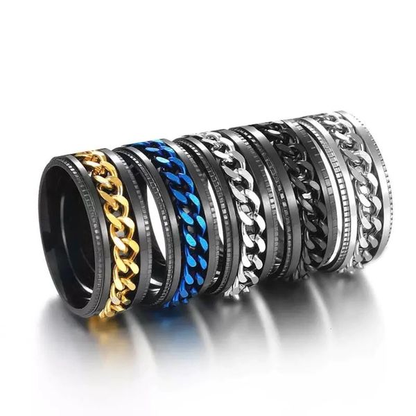 fashion 8mm mannen rvs draaibare spinner ring hoge kwaliteit chain rotable ringen punk vrouwen man sieraden voor party, Slivery;golden
fashion 8mm mannen rvs draaibare spinner ring hoge kwaliteit chain rotable ringen punk vrouwen man sieraden voor party, Slivery;golden