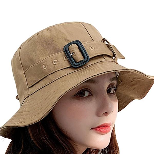 wide brim hats korean style women summer solid color bucket hat elegant buckle belt front outdoor sun protection beach travel fisher, Blue;gray
wide brim hats korean style women summer solid color bucket hat elegant buckle belt front outdoor sun protection beach travel fisher, Blue;gray