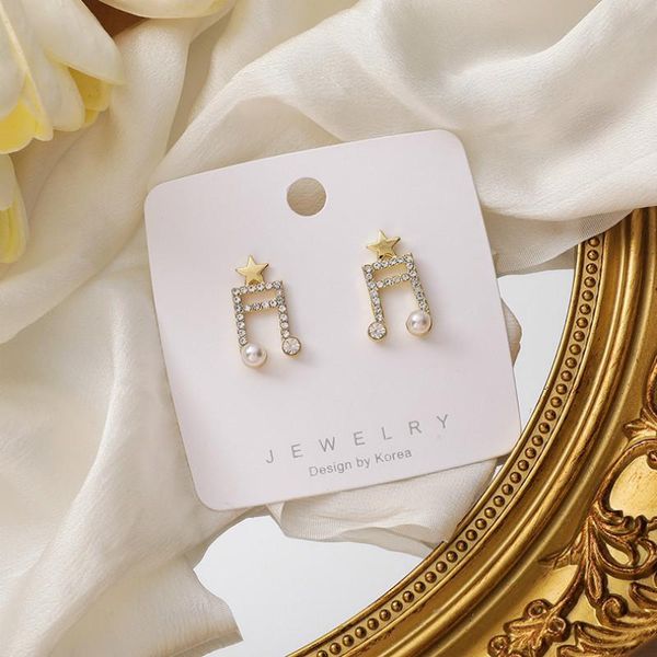 korean cute music character temperament pearl earrings fashion asymmetric simple jewelry stud, Golden;silver
korean cute music character temperament pearl earrings fashion asymmetric simple jewelry stud, Golden;silver
