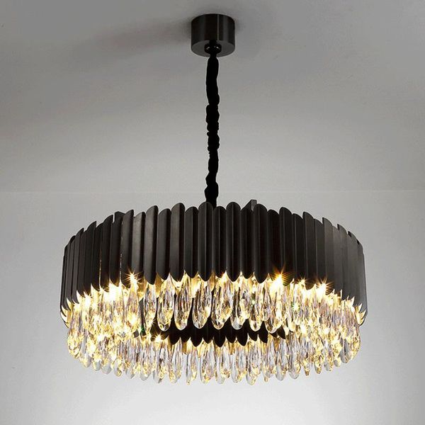 pendant lamps modern luxury crystal round black chandelier light led for living room kitchen island creative bedroom dining home fixtures
pendant lamps modern luxury crystal round black chandelier light led for living room kitchen island creative bedroom dining home fixtures