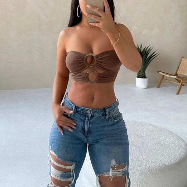 women's tanks & camis kili women party beach sweat summer solid ring hollow one-line neck short wrap breasted halter crop, White
women's tanks & camis kili women party beach sweat summer solid ring hollow one-line neck short wrap breasted halter crop, White
