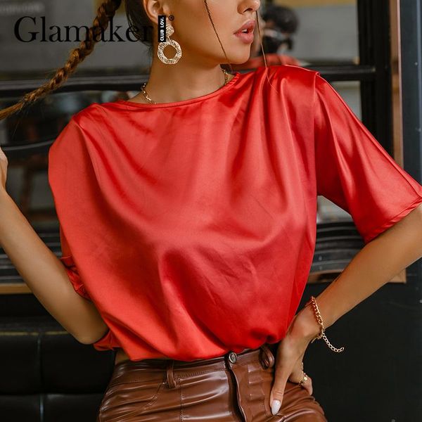 women's t-shirt glamaker fashion summer satin pleated half-sleeved women streetwear party crop spring chic basic tee 2021, White
women's t-shirt glamaker fashion summer satin pleated half-sleeved women streetwear party crop spring chic basic tee 2021, White