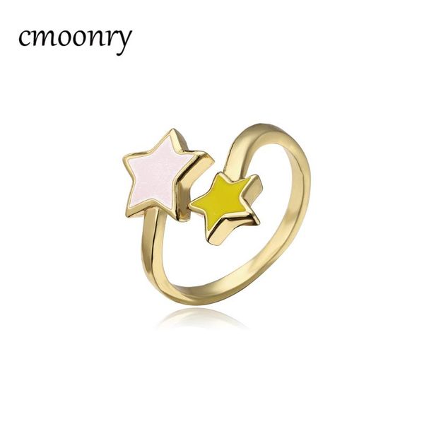 wedding rings cmoonry fashion black/white & pink/yellow oil star open ring for women girl wholesale gold color copper party jewelry, Slivery;golden
wedding rings cmoonry fashion black/white & pink/yellow oil star open ring for women girl wholesale gold color copper party jewelry, Slivery;golden