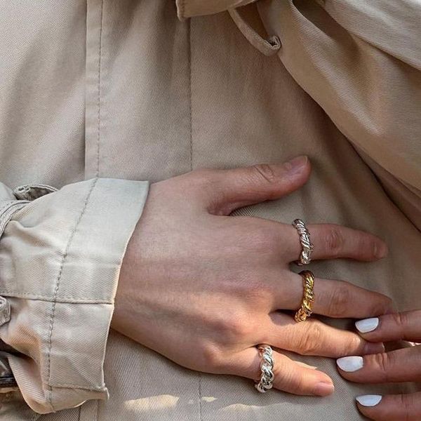 cluster rings 2021 friends lovers minimal twisted gold silver for women fashion vintage minority trendy plated ring, Golden;silver
cluster rings 2021 friends lovers minimal twisted gold silver for women fashion vintage minority trendy plated ring, Golden;silver