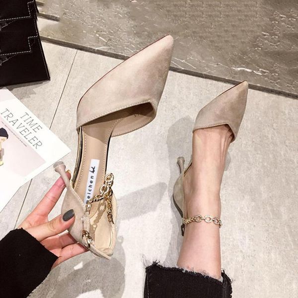 dress shoes pointed toe shallow flock woman pumps designer spring buckle strap single elegant comfortable high heels office, Black
dress shoes pointed toe shallow flock woman pumps designer spring buckle strap single elegant comfortable high heels office, Black