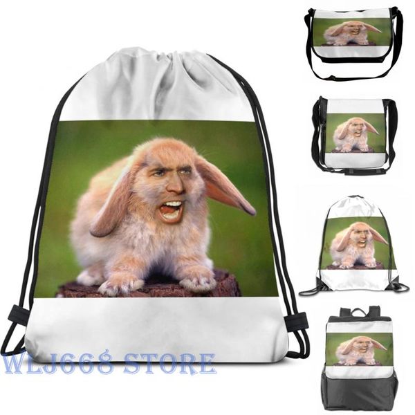 backpack funny graphic print shoulder bags women nicolas cage single travel for men gym bag