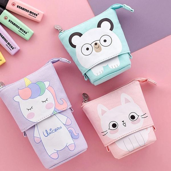 pencil bags retractable case standing storage bag folding pen holder cute cat bear school supplies stationery
pencil bags retractable case standing storage bag folding pen holder cute cat bear school supplies stationery