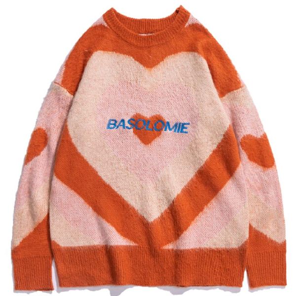 men's sweaters casual knitted sweater hip hop streetwear heart letter print furry pullover 2021 men harajuku cotton autumn, White;black
men's sweaters casual knitted sweater hip hop streetwear heart letter print furry pullover 2021 men harajuku cotton autumn, White;black